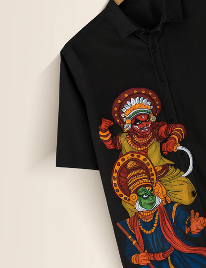 Kathakali Printed GenZ Vibe Premium Fancy Shirt – Trendy, Aesthetic & Street-Style Ready