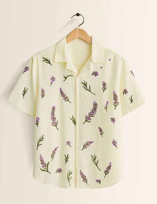 Leaves Printed GenZ Vibe Premium Fancy Shirt – Trendy, Aesthetic & Street-Style Ready