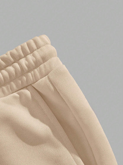 White and Cream Solid Design Mens Half Sleeves Cords Cotton Material